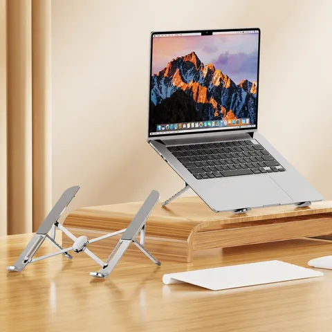 Draagbare Opvouwbare Laptopstandaard Aluminiumlegering Verstelbare Desktop Tablet Houder Ergonomische Holle Warmteafvoer Bureau Beugel