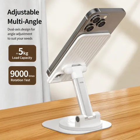 Multifunctionele Bureau Telefoonstandaard Opvouwbare Metalen Houder Verstelbare Rotatie Laye Beugel Voor Smartphone Tablet