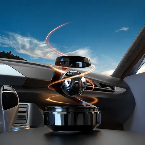 Auto Zonne-energie Sterring Roterende Parfumhouder Zwevende Bal Aromatherapie Auto Interieur Luchtverfrisser Ornament Decoratie