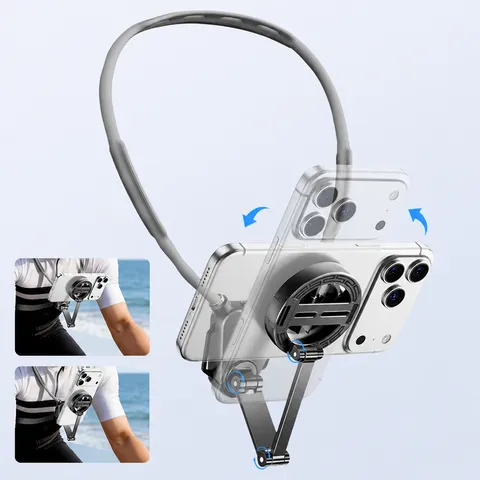 Magnetische Nek Telefoonhouder Bevestiging Eerste Persoon Weergave Borstband Antischud Universele Smartphone Camera