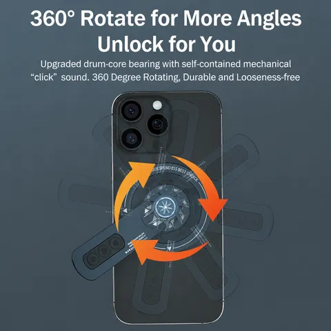 Magnetischer Handy Ringhalter Desktop Ständer 360 Grad Drehbar Klappbar Metall Dekompression Handyhalterung