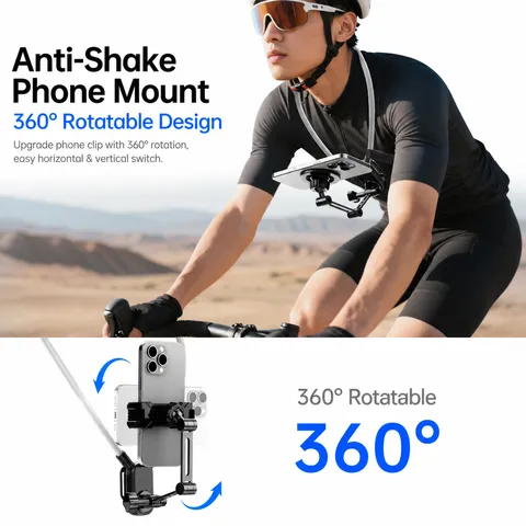 Nekomgezette Telefoonhouder Magnetisch Anti-Trilling First Person View Schietbeugel Voor Actioncam Fietsen