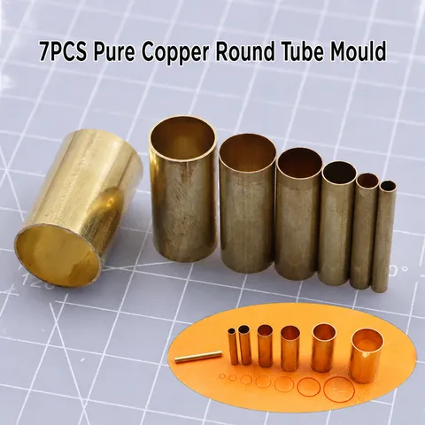 Miniatura Conjunto de Cortadores Circulares Cobre Puro Herramienta de Corte de Arcilla Molde para Escultura de Arcilla DIY