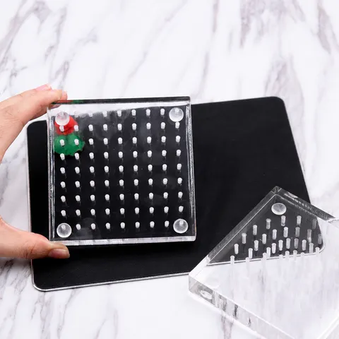 Acrylic Clay Figurine Drying Rack Transparent Perforated Base Board Model Display Stand with Anti-Slip Pad