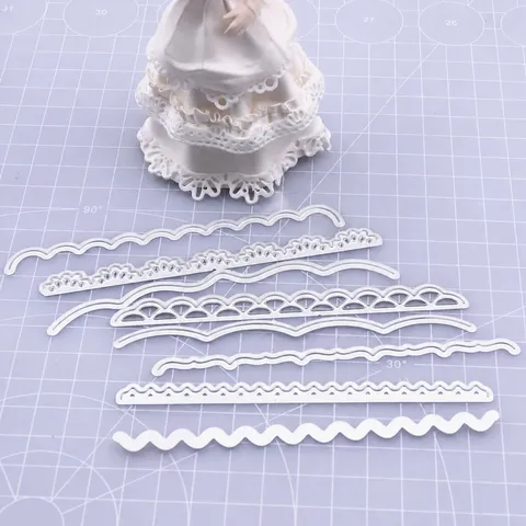 Metall Durchbrochene Prägeform Spitzenkante Schneidform DIY Handwerk Werkzeug Für Ultraleichten Ton Und Papierkunst