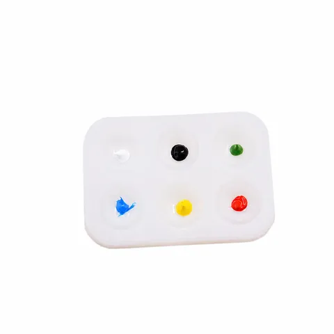 Silicone Palette For Clay Doll Painting Miniature Coloring Soft Pottery Tools Mixing Tray Easy To Clean Craft Art Supplies