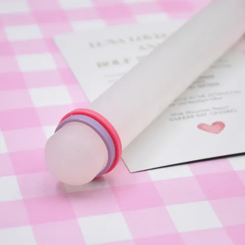 Transparent Plastic Clay Rolling Pin Non Stick Fondant Roller With Thickness Rings DIY Soft Pottery Craft Sculpting Tool