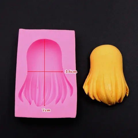 DIY Chibi Character Hairstyle Silicone Mold Flexible Craft Mold For Ultra Light Clay Resin Handcrafted Art