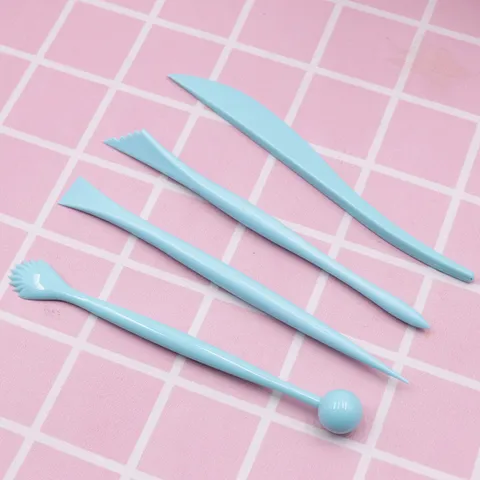 Set van Plastic Klei Sculptuurtools Doe-Het-Zelf Keramiek Boetseren Embossing Ambachtelijke Uitrusting Voor Kinderen Projecten