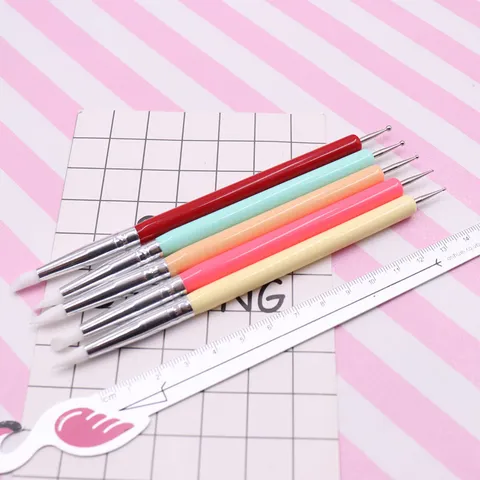 Dual Head Silicone Clay Sculpting Tools Dotting Pens Modeling Carving Tools For DIY Soft Pottery Nail Art Crafts