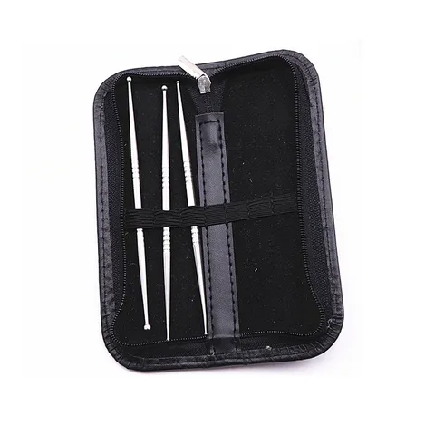 Stainless Steel Ball Stylus Set Fondant Clay Sculpting Tools Miniature Embossing Modeling Craft Kit with Storage Bag