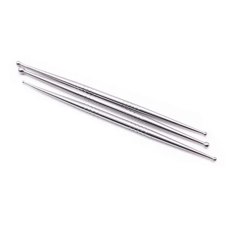 Stainless Steel Ball Stylus Set Fondant Clay Sculpting Tools Miniature Embossing Modeling Craft Kit with Storage Bag