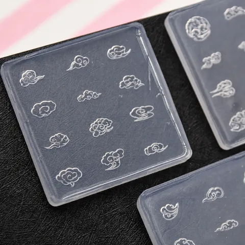 Mini Silicone Cloud Mold Ancient Style Auspicious Cloud Relief Clay Mold DIY Craft Hair Accessories Mold Tool