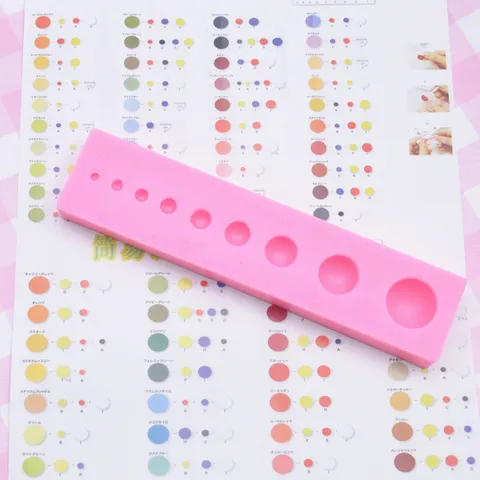 Silicone Clay Color Mixing Card Soft Pottery Ultra-Light Clay Color Matching Ruler Proportion Color Plate Mold Craft Tool