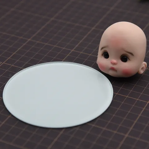 Ultra Thin Round Glass Sheet Tool Pad For Soft Pottery Clay Doll Model Making Transparent Craft Auxiliary Mat