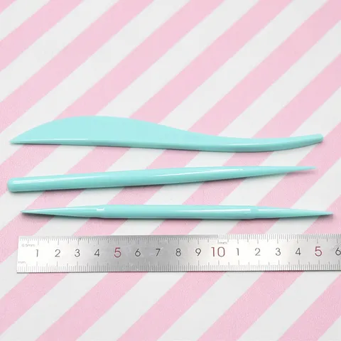 Mint Green Plastic Clay Sculpting Tools Polymer Resin Craft Modeling Carving Sticks Spatula Kit For DIY Handmade Art