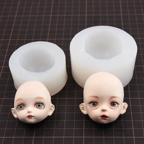 OB11 Doll Q Version BJD Silicone Face Mold DIY Ultra Light Clay Soft Pottery Fondant UV Resin Mold Craft Making Tool