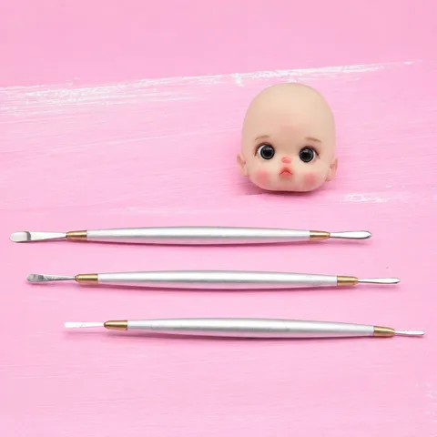 Juego de Herramientas de Tallado de Arcilla Suave de Metal Cuchillo para Esculpir para Muñeca DIY