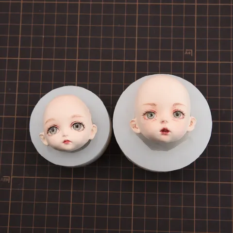 OB11 Doll Q Version BJD Silicone Face Mold DIY Ultra Light Clay Soft Pottery Fondant UV Resin Mold Craft Making Tool