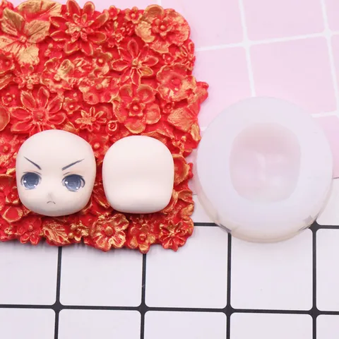 DIY Q Version Silikon Dutt Gesicht Form Ton Puppe Gesicht Form Handwerk Form Süß Miniature Gesicht Ausdruck Herstellung Werkzeug