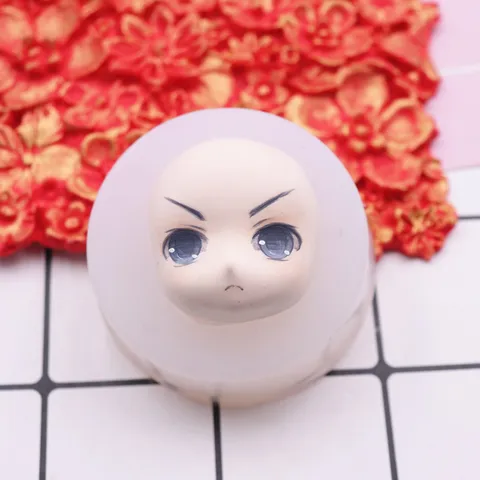 DIY Q Version Silikon Dutt Gesicht Form Ton Puppe Gesicht Form Handwerk Form Süß Miniature Gesicht Ausdruck Herstellung Werkzeug
