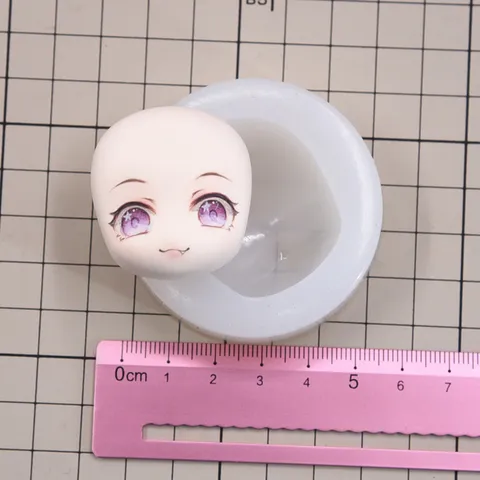 DIY Q-Version Clay Silicone Mold Cute Anime Doll Face Mold Resin Craft Baking Mold For Handmade Crafting