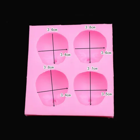 BJD Q Version Silicone Face Mold Soft Pottery Clay Face Mold DIY Craft Silicone Mold For Doll Making Craft Supplies