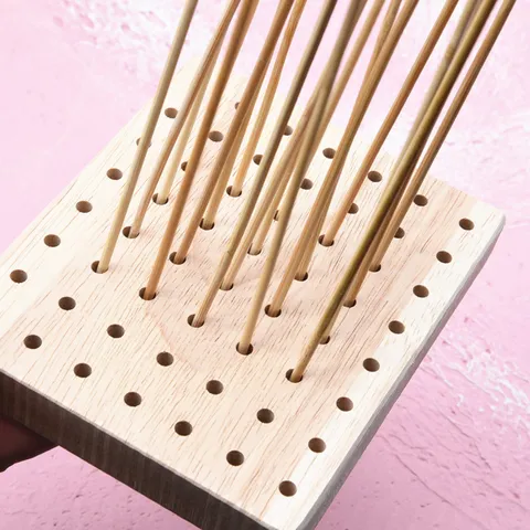 Solid Wood Clay Figurine Drying Rack Perforated Base DIY Craft Tool For Fondant Colored Doll Display Stand