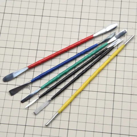 Stainless Steel Clay Sculpting Tools Double Ended Spatula Pottery Carving Tool Set DIY Ceramic Modeling Craft Tools