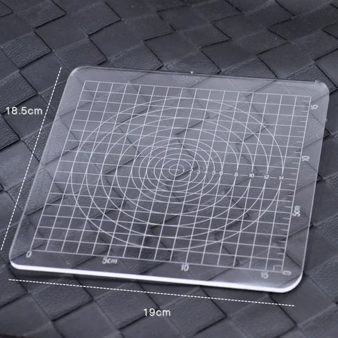 Transparent Acrylic Scale Baseplate Grid Ruler With Coordinate Lines For Soft Pottery Clay Sculpting DIY Craft Tools