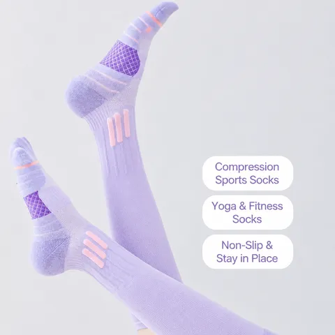 Women Compression Calf Socks Sports Running Fitness Training Nylon High Elastic Breathable Athletic Recovery Calf Sleeves