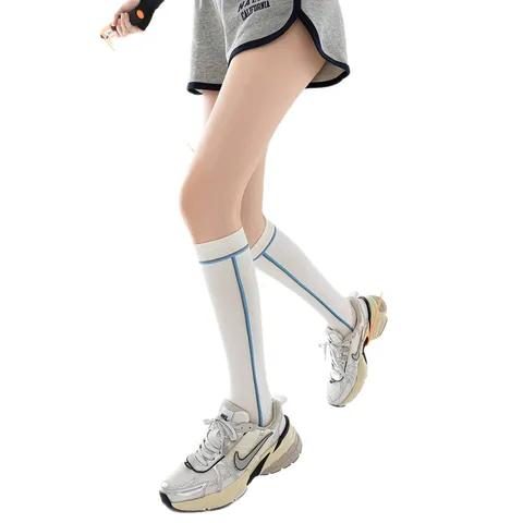 Women Professional Sports Compression Calf Socks Running Marathon Fitness Nylon Breathable Athletic Long Tube Socks