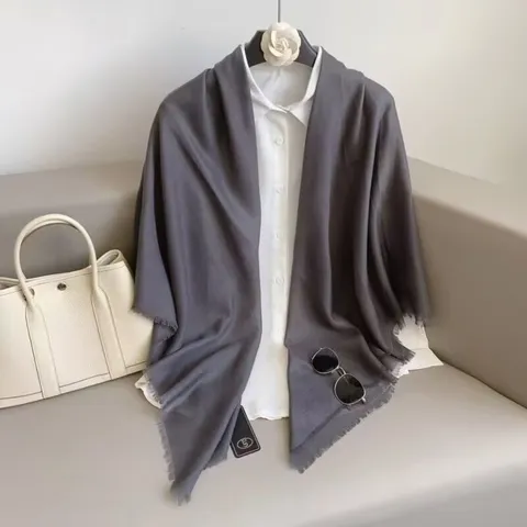 Women's Large Square Scarf Polyester Solid Color Lightweight Shawl Wrap For Daily Casual Travel Office Fashion Accessories