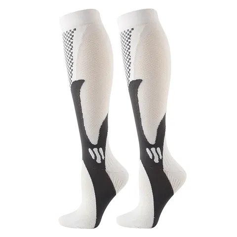Professional Sports Compression Socks For Running Marathon Fitness Breathable Gradient Compression Mid-Calf Socks