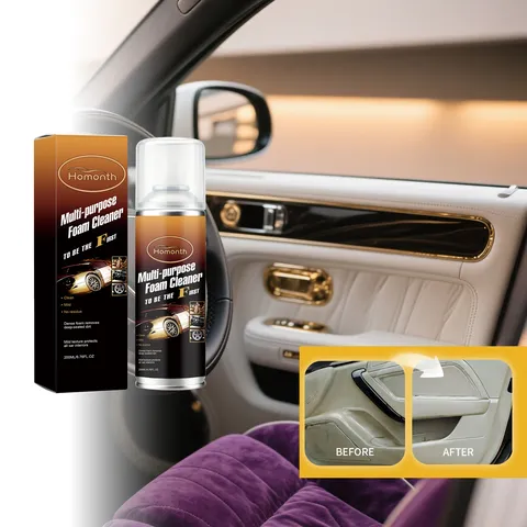 HOMONTH Car Interior Foam Cleaner Multi Purpose Deep Decontamination Spray For Leather Fabric And Plastic Car Care