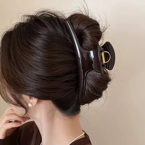 Vintage Acryl Große Haarklammer Für Damen Retro Geometrische Haarkralle Elegante Kopfschmuck Styling Tool Für Dickes Haar