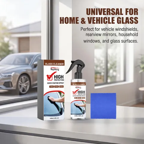 Spray de Revêtement de Verre pour Voiture Nettoyant Pare-Brise Hydrofuge Polonais Nano Spray avec Chiffon en Microfibre