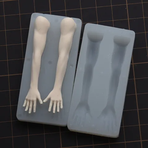 Moule de Corps en Silicone pour Modèle de Main Homme Moule en Résine pour Figurine DIY Outil de Sculpture Souple