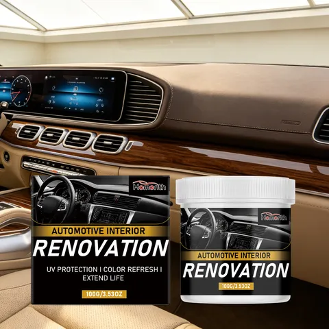 HOMONTH Car Interior Renovation Paste Automotive Dashboard Restoration Leather Plastic Cleaner Care Cream Detail Kit