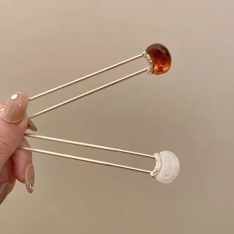 Neo Chinese Style Minimalist U Shaped Hair Pin Premium Elegant Smudge Hanfu Matching Hair Stick Headwear For Women Jewelry