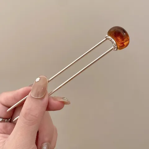 Neo Chinese Style Minimalist U Shaped Hair Pin Premium Elegant Smudge Hanfu Matching Hair Stick Headwear For Women Jewelry