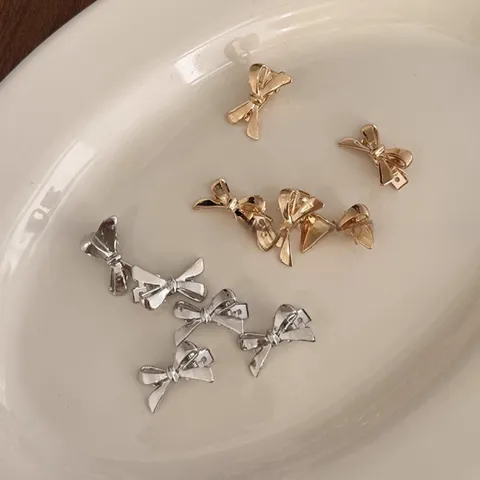 Pince à Cheveux Nœud Papillon en Alliage Métallique de Mode Petite Barrette Latérale Ruban Métallique pour Femmes Accessoires de Cheveux