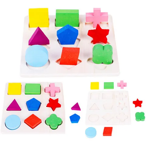 Tablero de Fracción de Forma Geométrica de Madera Montessori Educativo Aprendizaje Temprano Cognitivo Clasificación Coincidencia Juguete de Rompecabezas