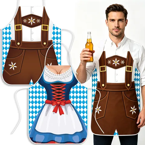 Lustige Oktoberfest Bayerische Kostüm Schürzen Für Party Deko Wasserdicht Dirndl Lederhosen Rollenspiel Küche Kochschürzen Für Unisex Erwachsene