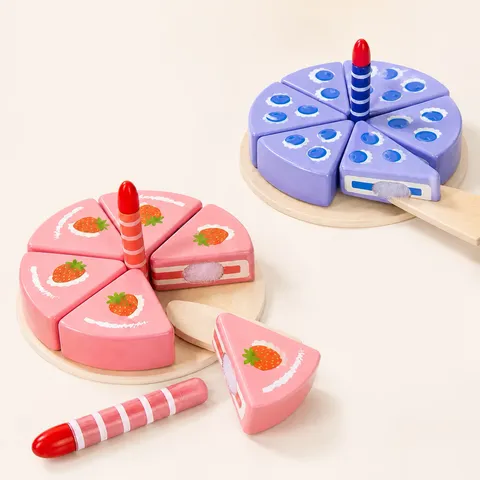 Enfants Gâteau Simulé En Bois Coupe Prétendre Jouer Jouet Cuisine Éducatif Éducation Précoce Jouet Interactif