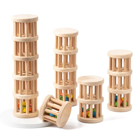 Holz Regenmacher Spielzeug Sensorisches Training Orff Musikinstrument Pädagogisches Montessori Spielzeug Für Kleinkinder Baby