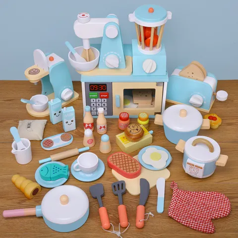 Giocattolo di Simulazione per Cucina in Legno per Bambini Frullatore Centrifuga Piccolo Elettrodomestico Giocattolo Educativo