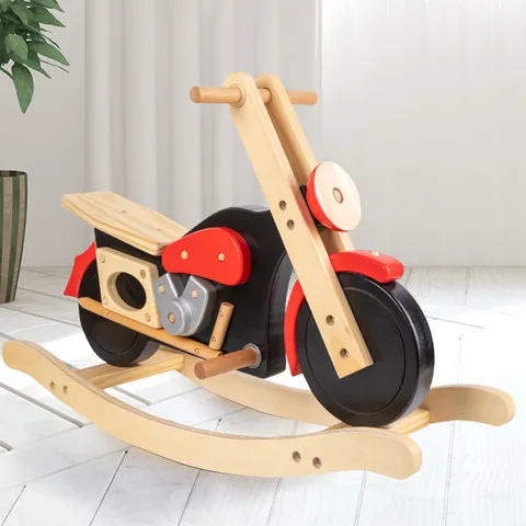 Hölzernes Baby Schaukelpferd Motorrad Balance Fahrspielzeug Kleinkind Geburtstag Geschenk Holz Schaukelauto