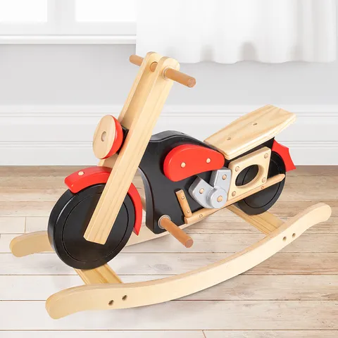 Hölzernes Baby Schaukelpferd Motorrad Balance Fahrspielzeug Kleinkind Geburtstag Geschenk Holz Schaukelauto