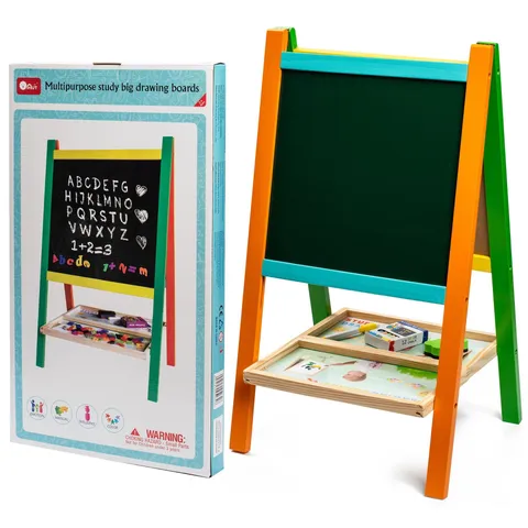 Multifunktionales Hölzernes Doppelseitiges Zeichenbrett Magnetisches Lernschreibbrett Spielzeug Für Kinder Lernen Und Zeichnen